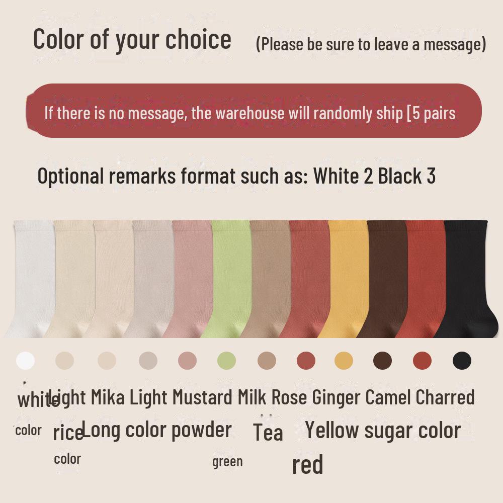 Women's White Medium-Length Cotton Socks - Boneless, Deodorant, Perfect for Spring and Autumn