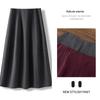 Women's High-Waisted Spring 2026 Slimming Skirt, Mid-Length, Elastic Waist, Umbrella Style, Petite Fit, Elegant Drape