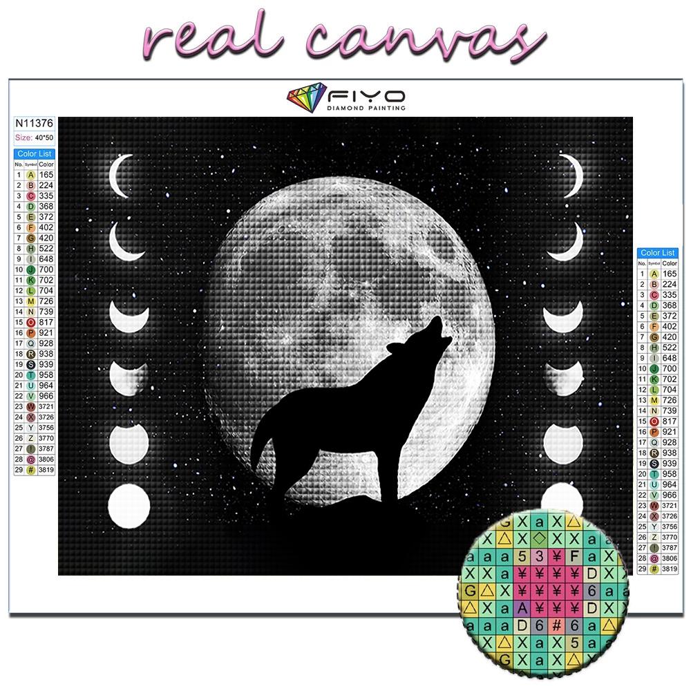 5D-Diamant-Stickerei zum Selbermachen, Mondphase, Diamant-Gemälde, Mosaik, Heimdekoration