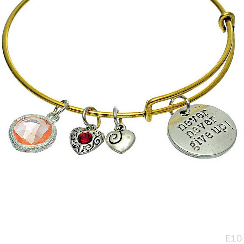 Birthstone Expandable Women' Bangle Bracelet