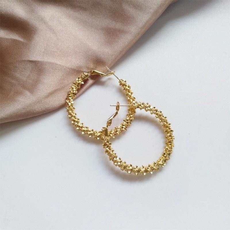 Irregular Exaggerated Circle Earrings Minimalist Modern Geometric Hoop Earrings for Women Trendy Boho Statement Jewelry Accessories