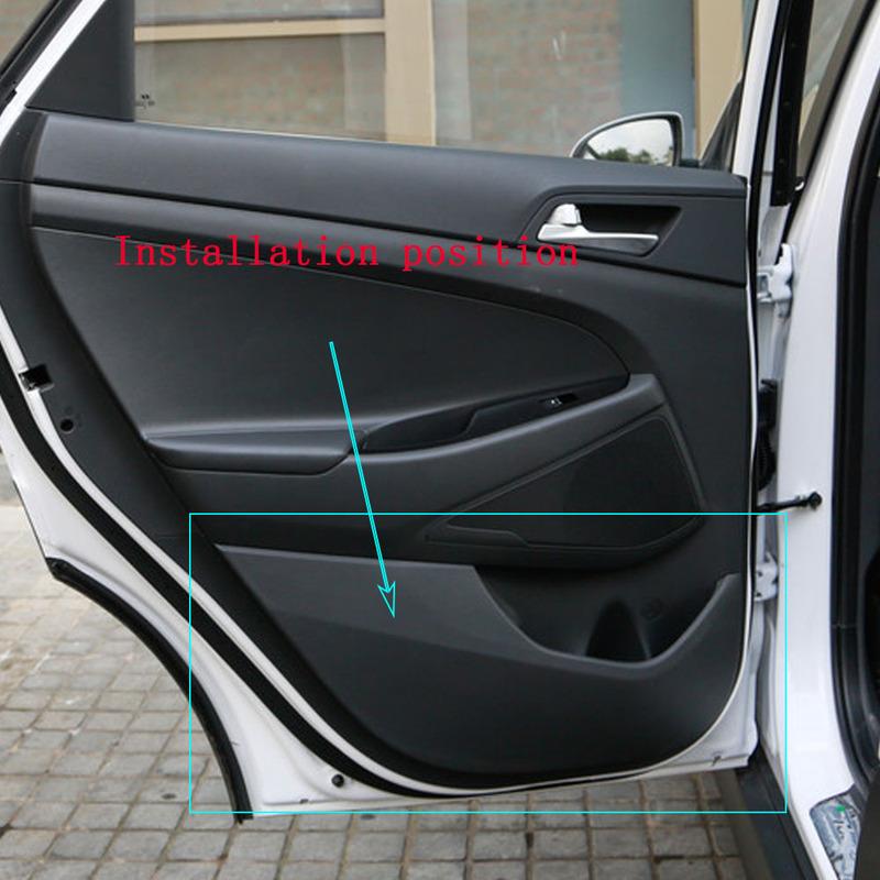 Car Handrail Armrest Door Window Glass Switch Panel Trim Stick Frame Kick Pad Molding 4PCs For Hyundai Tucson