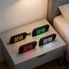 LED Digital Alarm Clock Mirror Time Temperature Dual Display Adjustable Brightness Plastic Clock Home Decoration Tools