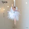 1pcs Christmas Ballet Dancing Girl Mesh Dance Love Ornaments Pendant Girl Home Decoration Wind Chimes Hanging Decorations