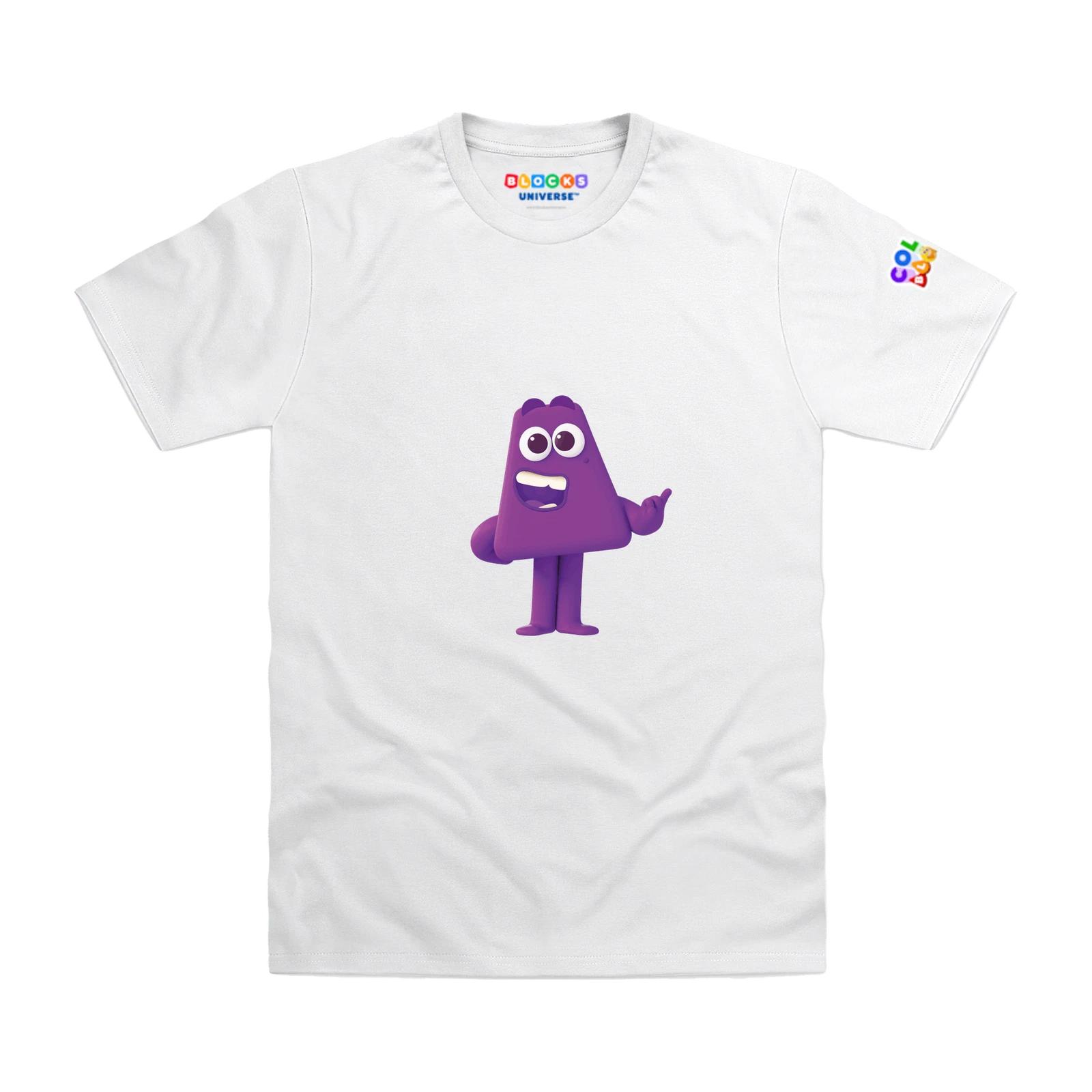 Officially Licensed Colourblocks - Colourblock Purple Kids T-Shirt 100
