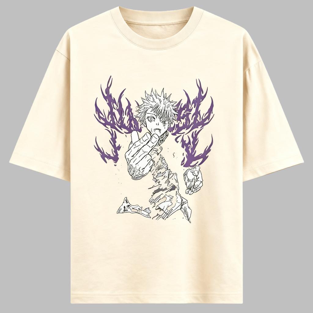 Jujutsu Kaisen Anime Ryomen Sukuna Printing Cotton Tshirt Men and Women Harajuku Fashion Loose Summer Anime Peripheral Clothing