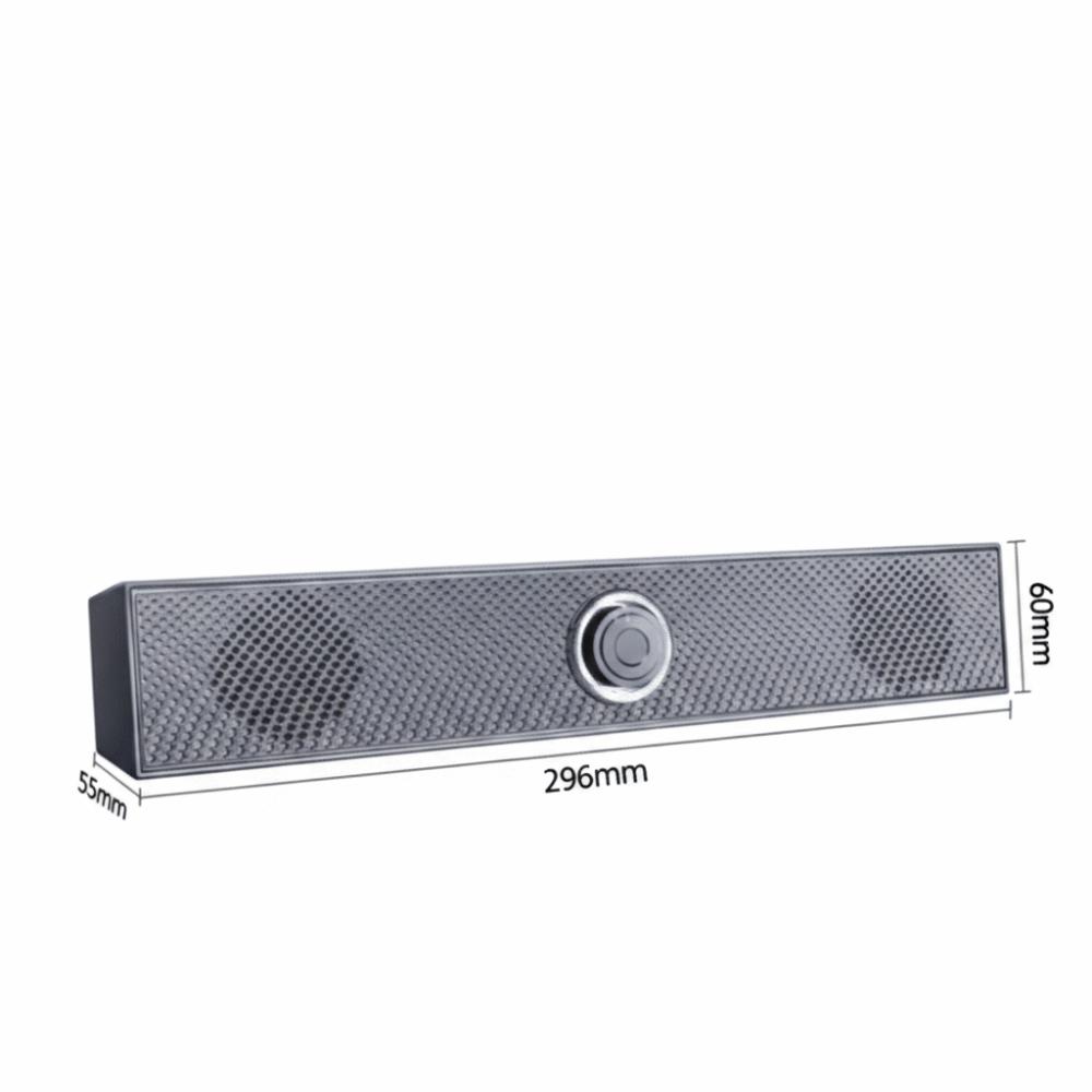 Stereo PC Soundbar Wired USB Powered Soundbar Surround Audio Bluetooth Speaker Conference Room