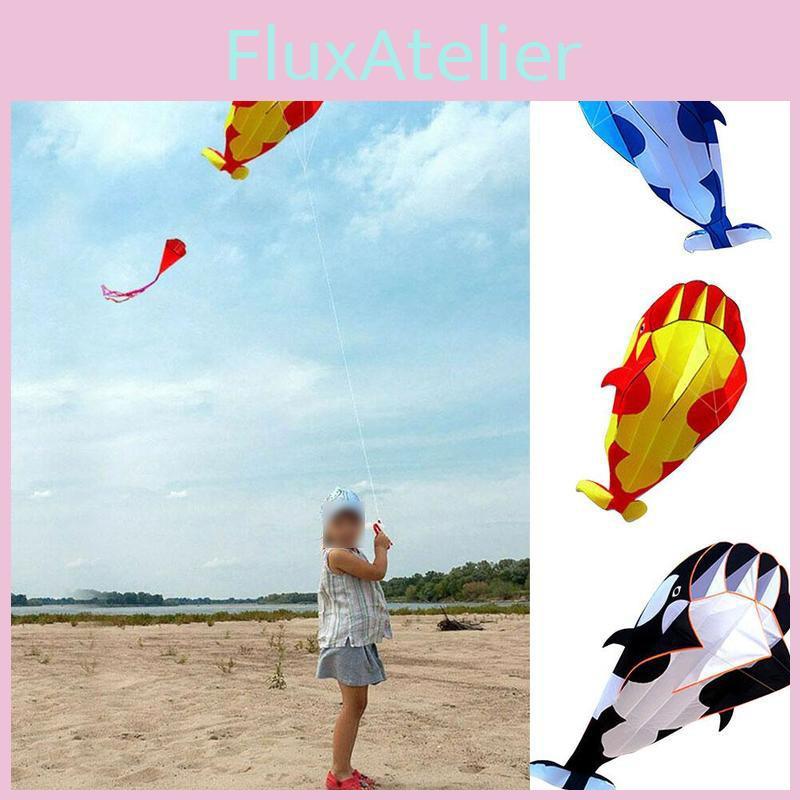 Durable 3d Soft Cartoon Whale Shape Frameless Kite With Fine Workmanship