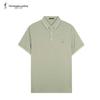 TRIES Men's Color-Block Lapel Short Sleeve Polo Shirt