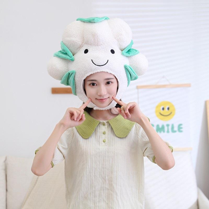 

Головной убор в виде цветной капусты, шляпа, фотореквизит, фотореквизит, мультяшный головной убор, реквизит для выступлений 45*38CM0.33kg