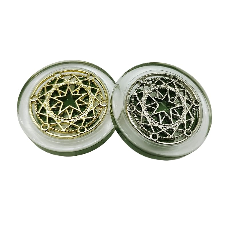2Pcs Real Four Leaf Clover - Clover Stone Pocket Lucky Charm, Irish Blessing Good Luck Gift for Friends, Family (Transparent)