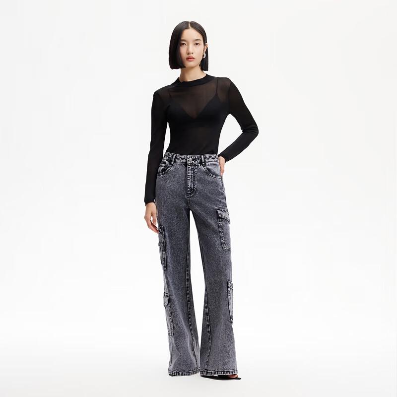 VEROMODA Women's 2025 Spring Multi-Pocket Cargo Jeans