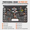 Tap and Die Set 40Pcs Metric Size M3 to M12 Bearing Steel Threading Tool
