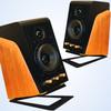 Desktop Speaker Stand Anti Vibration Foam And Metal Frame For Enhances Sound Quality Home Theater Gaming Setups
