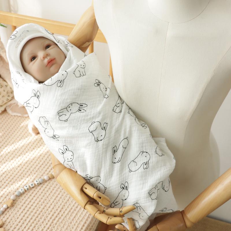 Breathable Double-Layer Cotton Baby Swaddle Blanket