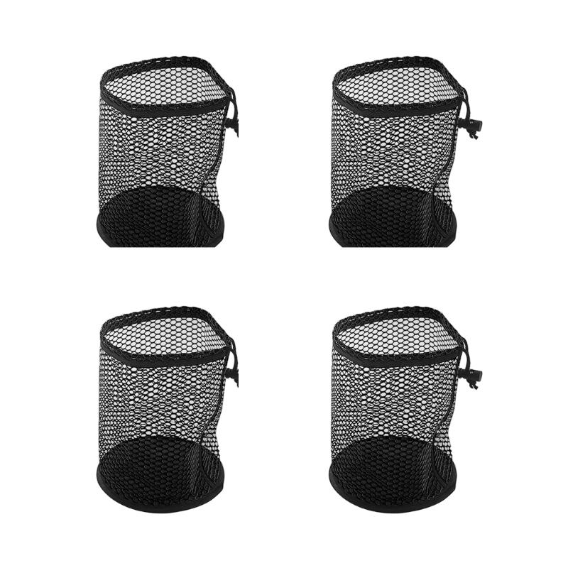 Pack of 4pcs Large Golf Ball Mesh Bags Can Hold 50 Balls Each Polyester Storage Organiser for Sports Gear