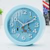 Ten Yuan Shop Korean Version of Round Three-dimensional Digital Cartoon Alarm Clock Student Bedside Wake-up Clock Daily General Merchandise