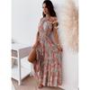 Tooxika Summer New Floral Backless Printed Dress Sleeveless Bohemian Long Dresses For Women