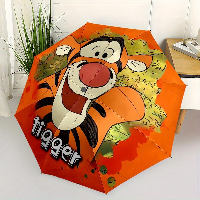 Tigro, Winnie the Pooh Ombrello Automatico alla Moda - Ombrello Portatile Pieghevole in Tre Parti, Miglior Regalo di Festa per Uomini e Donne, Design Allegro, Robusto e