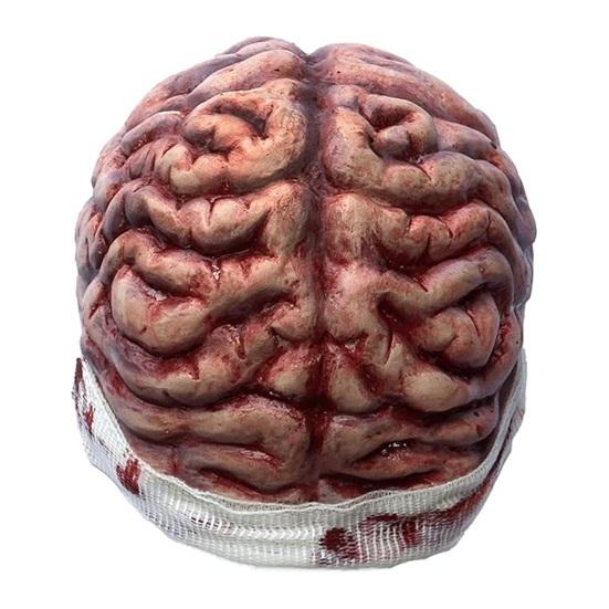 Zombie Brain Cap Creepy Latex Headpiece Realistic Brain Hat Halloween Costume Headwear for Cosplay Horror Themed Parties
