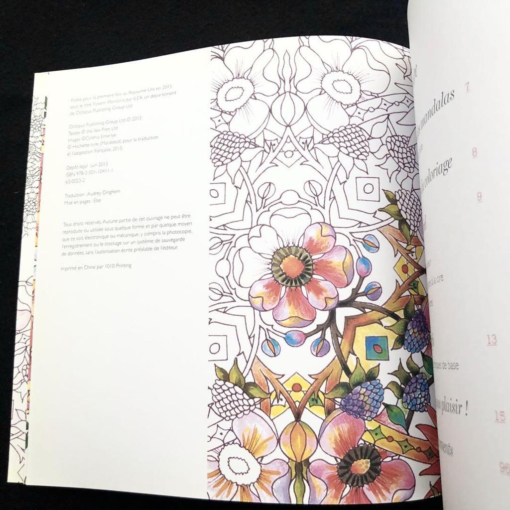 [USED] Flower Mandala Design Coloring Book "mandalas Fleuris