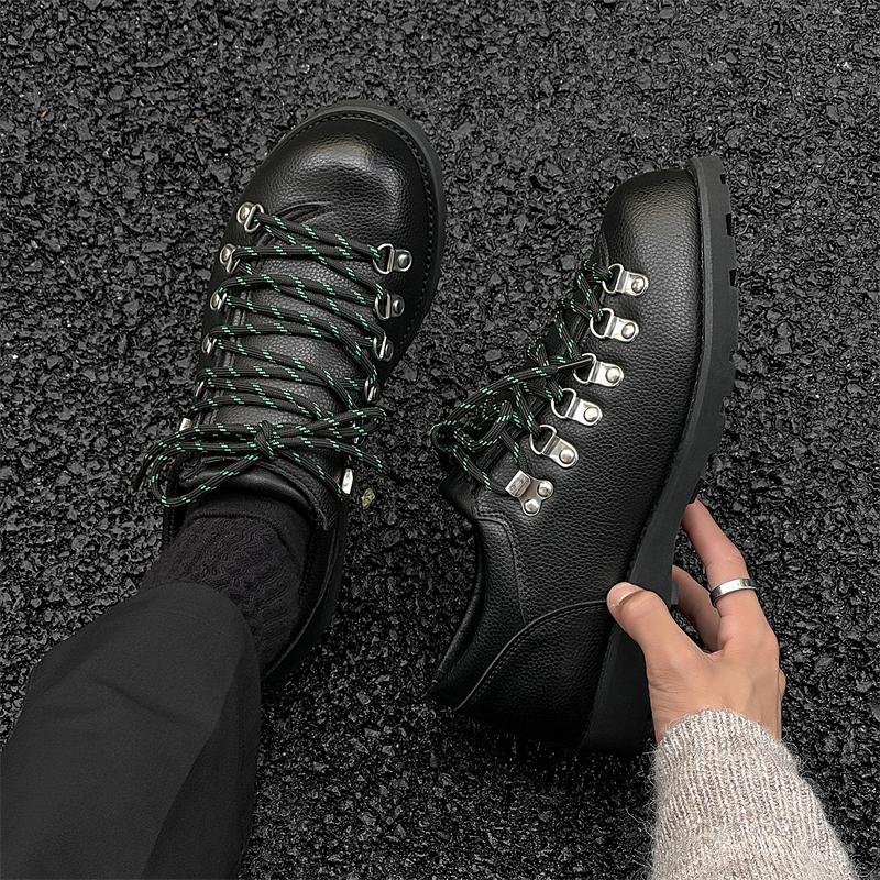 Fashion Fashion British Style Casual Men's Shoes Spring Autumn Increase Men Derby Shoes Designer Lace-up Soft-soled Men Wedding Shoes