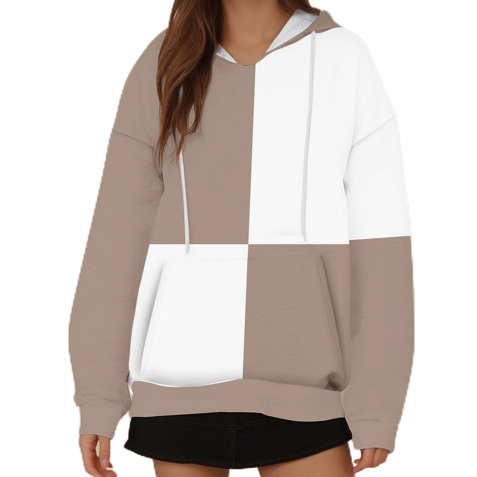 

Женская мода повседневный пуловер с капюшоном толстовка с принтом длинный рукав толстовка XXL хаки