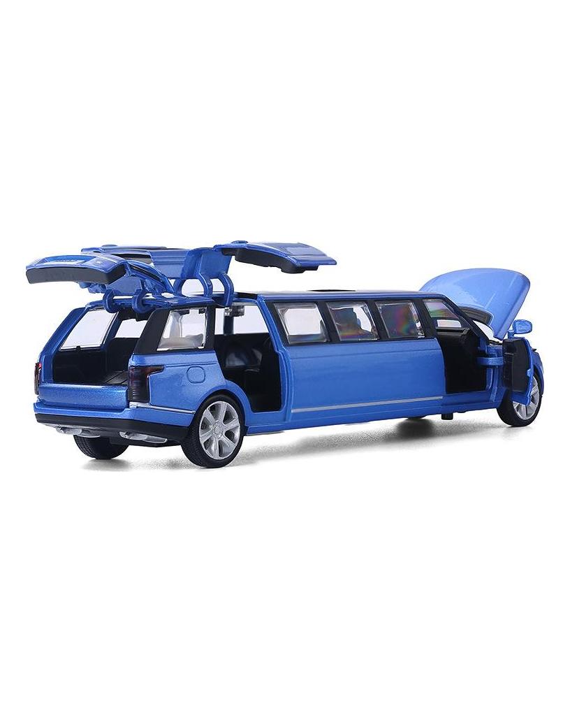 1/32 Scale Land Range Rover Lengthen Diecast Car Model Toy, Pull Back Toy Vehicle with Sound and Light for Kids Toddler Boys Girls Gift Collection