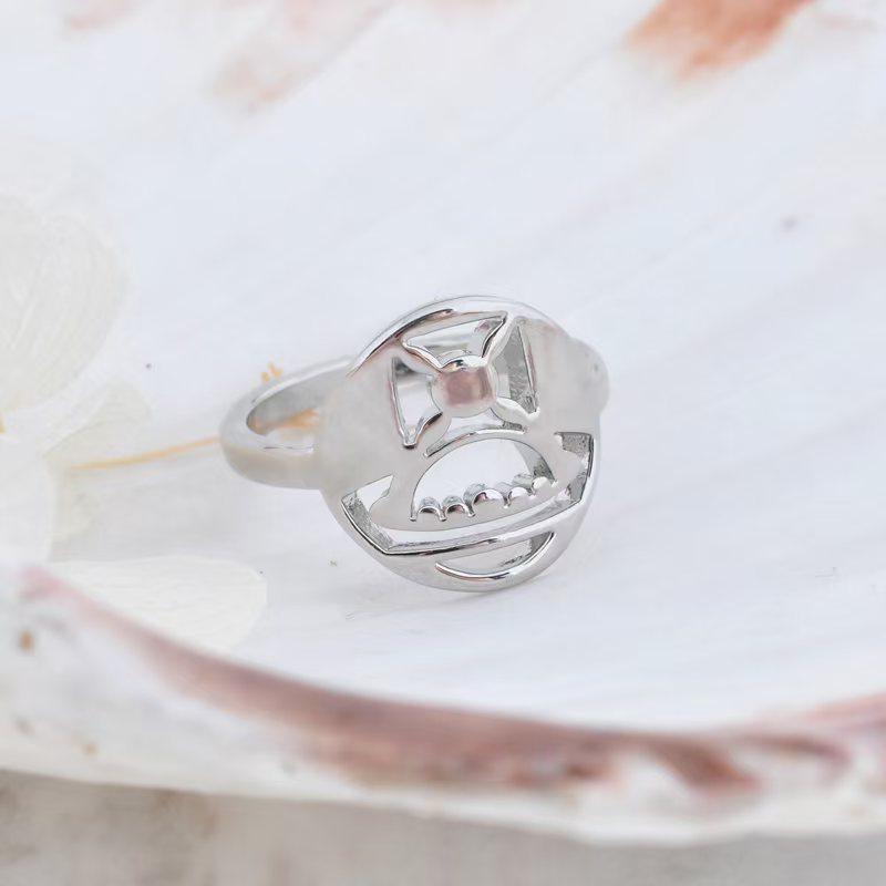 Empress Dowager Saturn Ring: Hollowed Design, Simple Style, High Version Index Finger Ring Available Size 6
