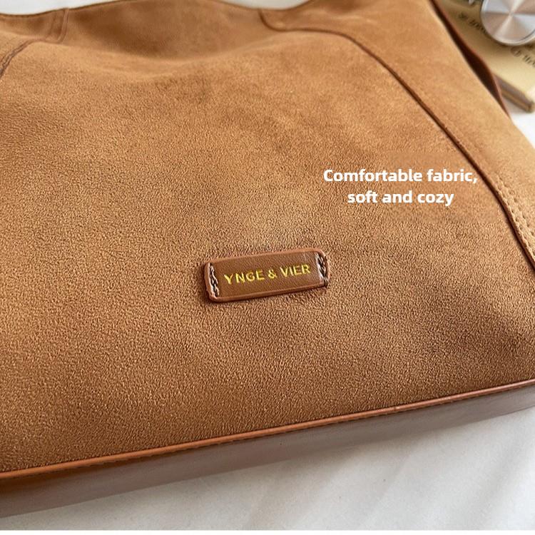 Ladies Bag Large Capacity Underarm Bag Suede Shoulder Bag Tote Bag