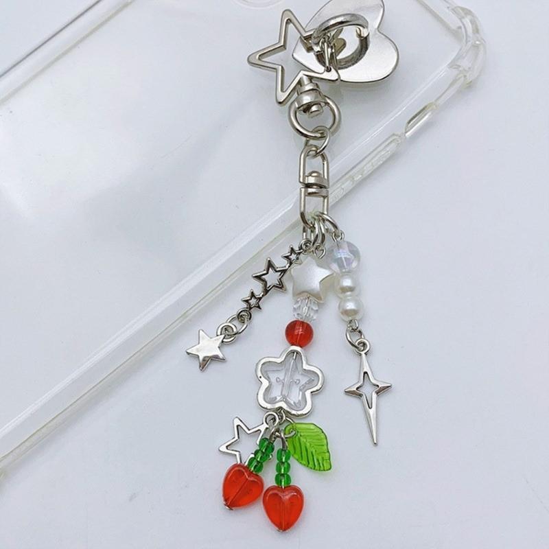 Keyring Ornament Strawberry Bag Charm Keychain Alloy Material Backpack Pendant