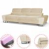 Sofa 3 Seater Sofa Bed with Sofa Bed. Bosso Family Sleeping Furniture Beige Velvet