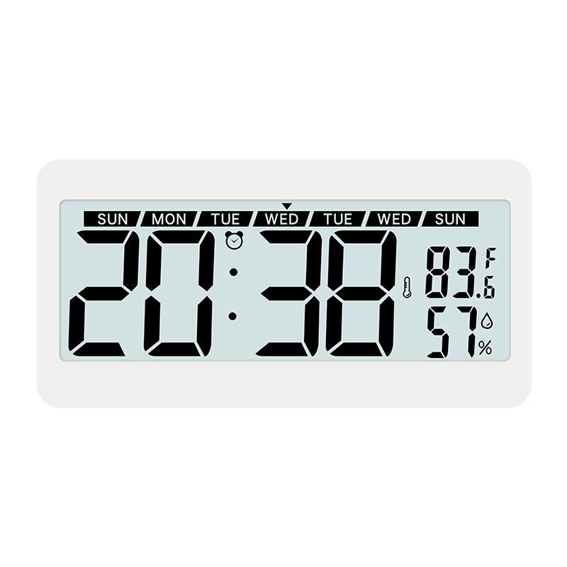 Silent LCD Desktop Alarm Clock with Temperature & Humidity Display