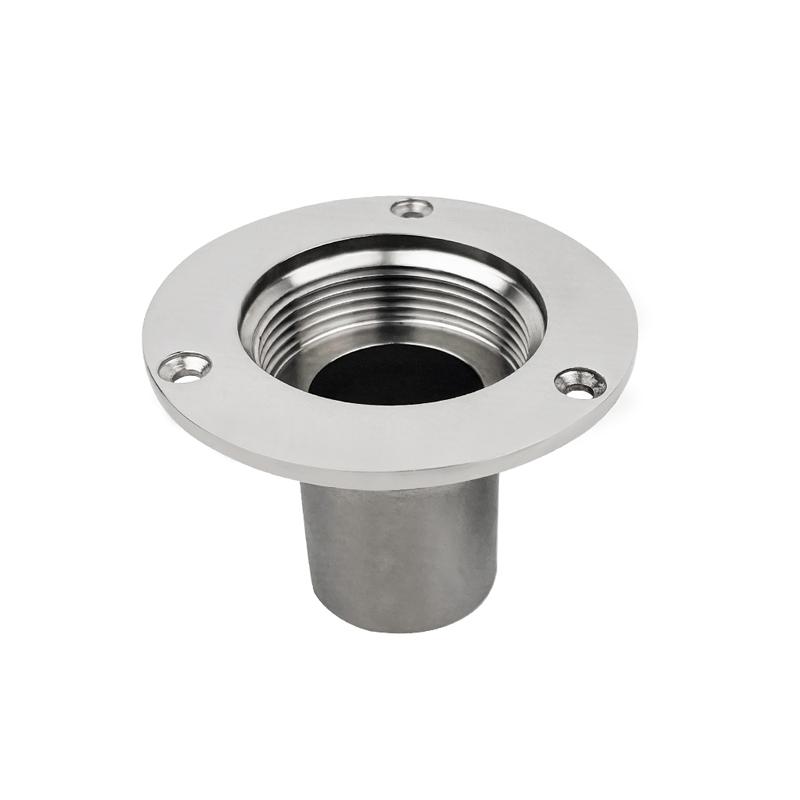 38MM 316 Stainless Steel Floor Deck Cockpit Drain Boats Removable Cover Straight Drain Marine Hardware Boat Accessories