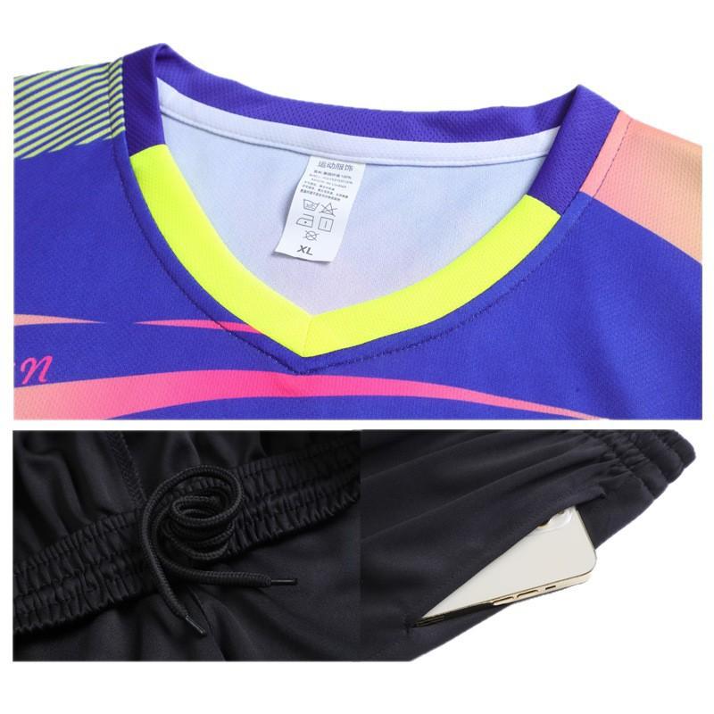 New Volleyball Jersey Suit Men's and Women's Same Short-sleeved Volleyball Tennis Table Tennis Jersey Team Competition Training Sportswear
