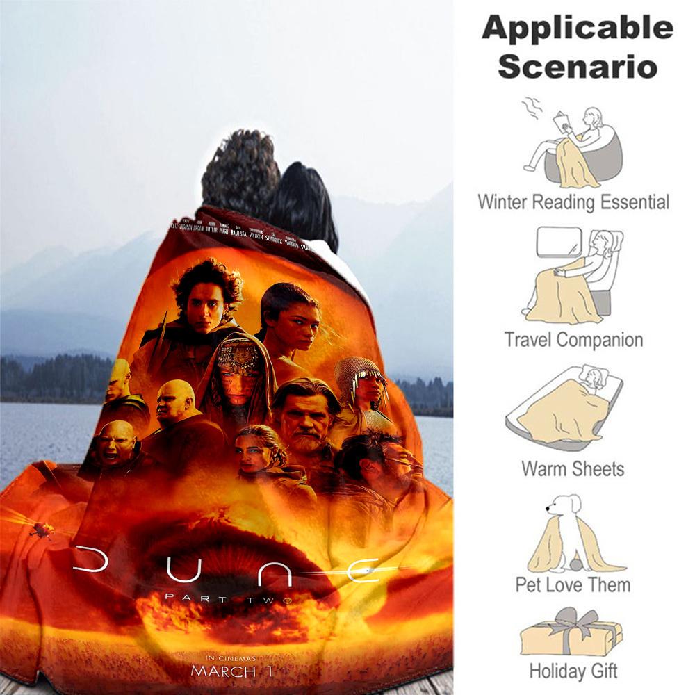 1pc Dune Part TwoOutdoor Flannel Blanket Soft Plush Decor for Picnics, camping,Bedroom, Playroom, or Lunch Breakn1199A
