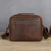 Retro Genuine Leather Men's Messenger Bag - Crazy Horse Sport Crossbody Shoulder Bag