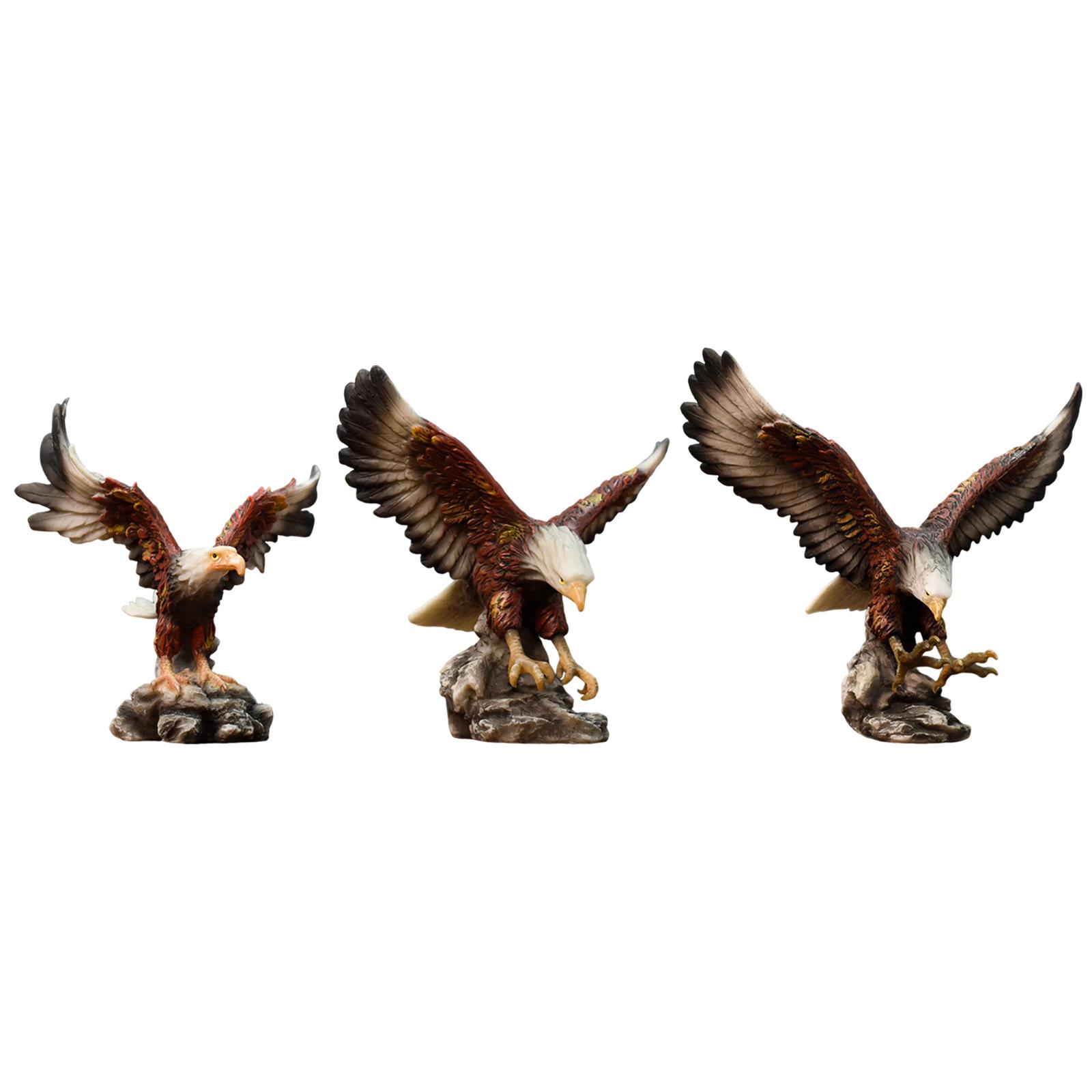 

Modern Lucky Eagle Figurines Resin Statue Collectible Artwork Sculpture Crafts for Hallway Shelf Tabletop Bookcase Decoration 14.5cmx10cmx15cm