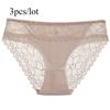 Summer Fashionable Sexy Patchwork Lace Underwear 3pcs/lot Women's Ice Silk Comfortable Breathable Triangle Pants Romantic Women's Triangle Pants