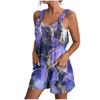 2025 Women Floral Print Sleeveless Pocket Decoration Jumpsuit Fashion Elegant Casual Loose Female Streetwear Outfits