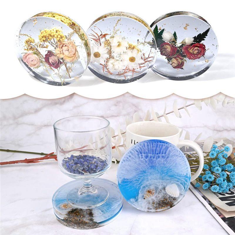 1 PCS Resin Coaster Molds 6-Cavity Deep Round Coaster Silicone Molds Coaster Mold For Epoxy Resin DIY Coasters Resin Art Gifts