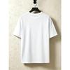 European sizes Men'S Summer Casual Round Neck T-Shirt Meditation Silhouette, Slight Elasticity, Regular Pattern, Geometric Pattern