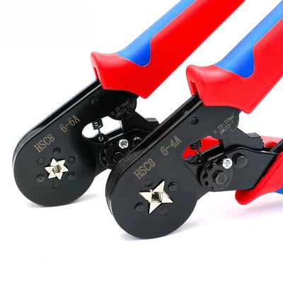 Pinces à Sertir Manuelles pour Cosses 6-4 6-6 0.25-10mm² 23-7AWG 0.25-6mm² 23-10AWG Outils à Main pour Sertissage de Cosses de Fil Électrique