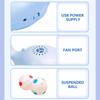 Electric Floating Ball Cats Toy In Whale Shape with USB Power and Fan, Soccer Ball
