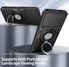 Anti-slip Armor Shockproof Case For Tecno Spark Go 3 KN3 Camera Lens Protection Rotating Ring Stand TPU Plastic Phone Cover