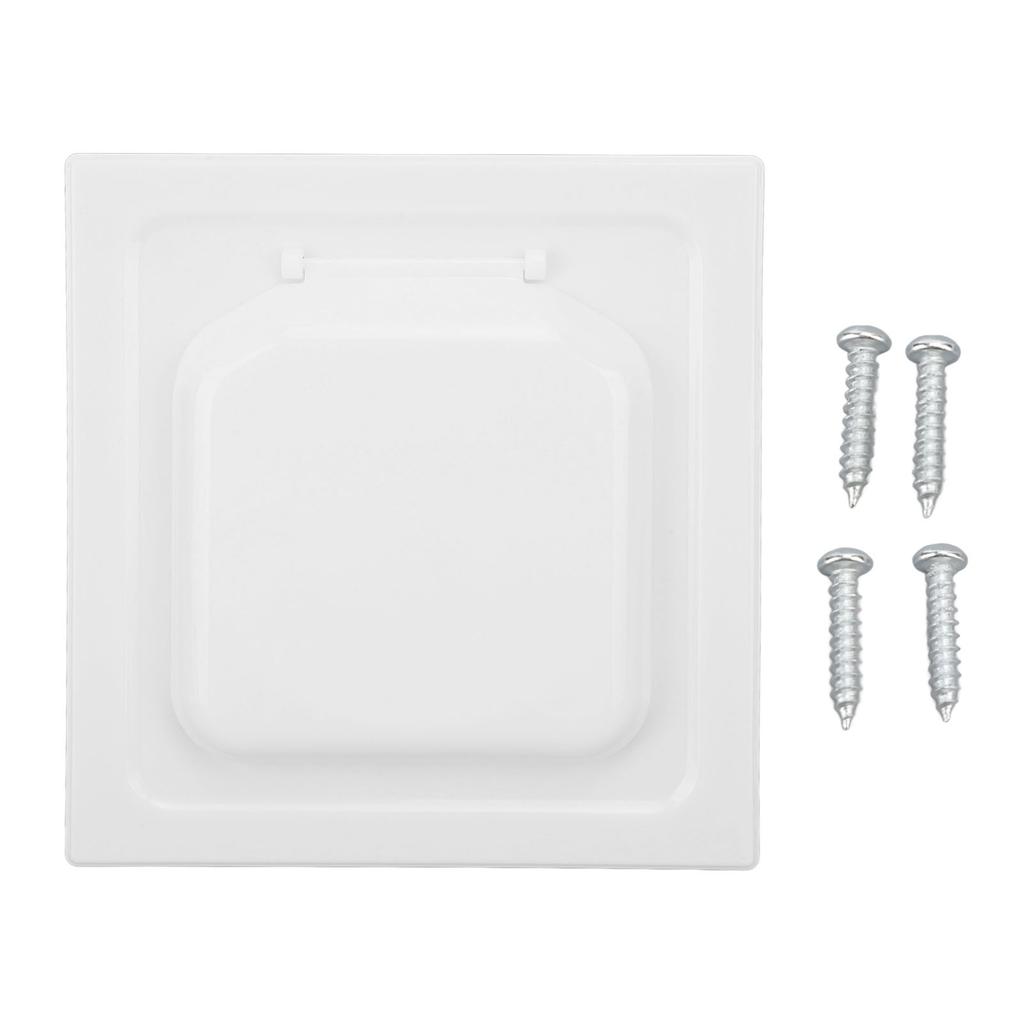 Dual Door Dryer Vent Cover ABS Outdoor Dryer Exhaust Vent Cover with 4 Screws for 4 Inch Pipes and