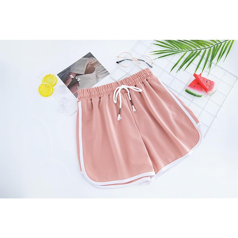 

Спортивные шорты женские с высокой талией узкие свободные повседневные брюки XXL розовый