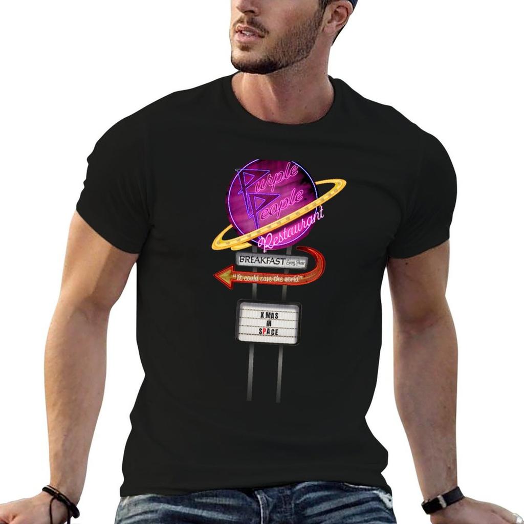 Xmas In Space by Jack Foster T-Shirt Basic Solid Color Short Sleeve T-Shirt