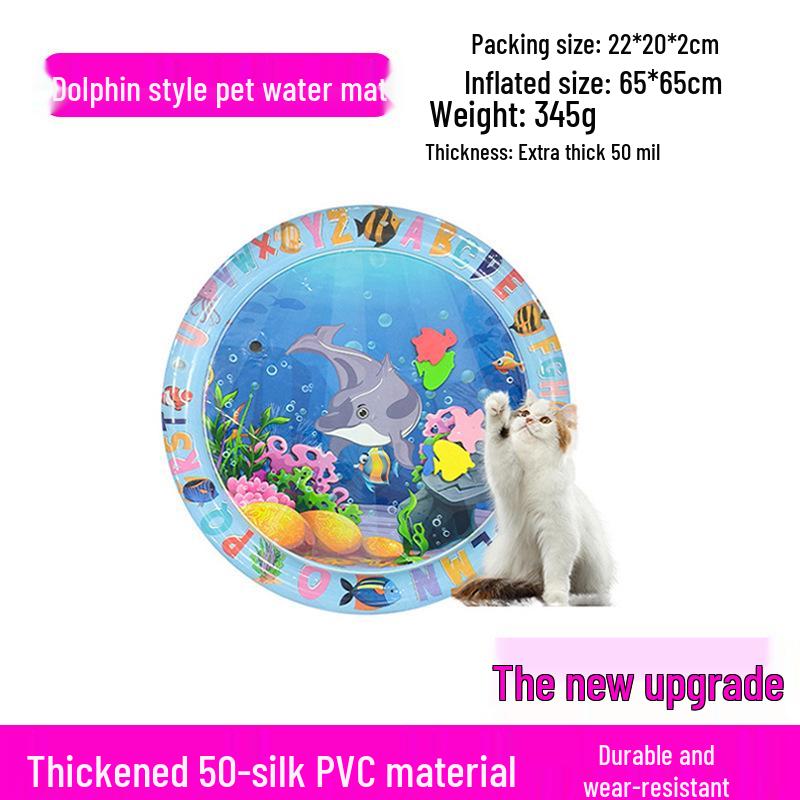 Douyin Cartoon Pet Inflatable Water Mat - Scratch-Resistant and Thickened for Cats