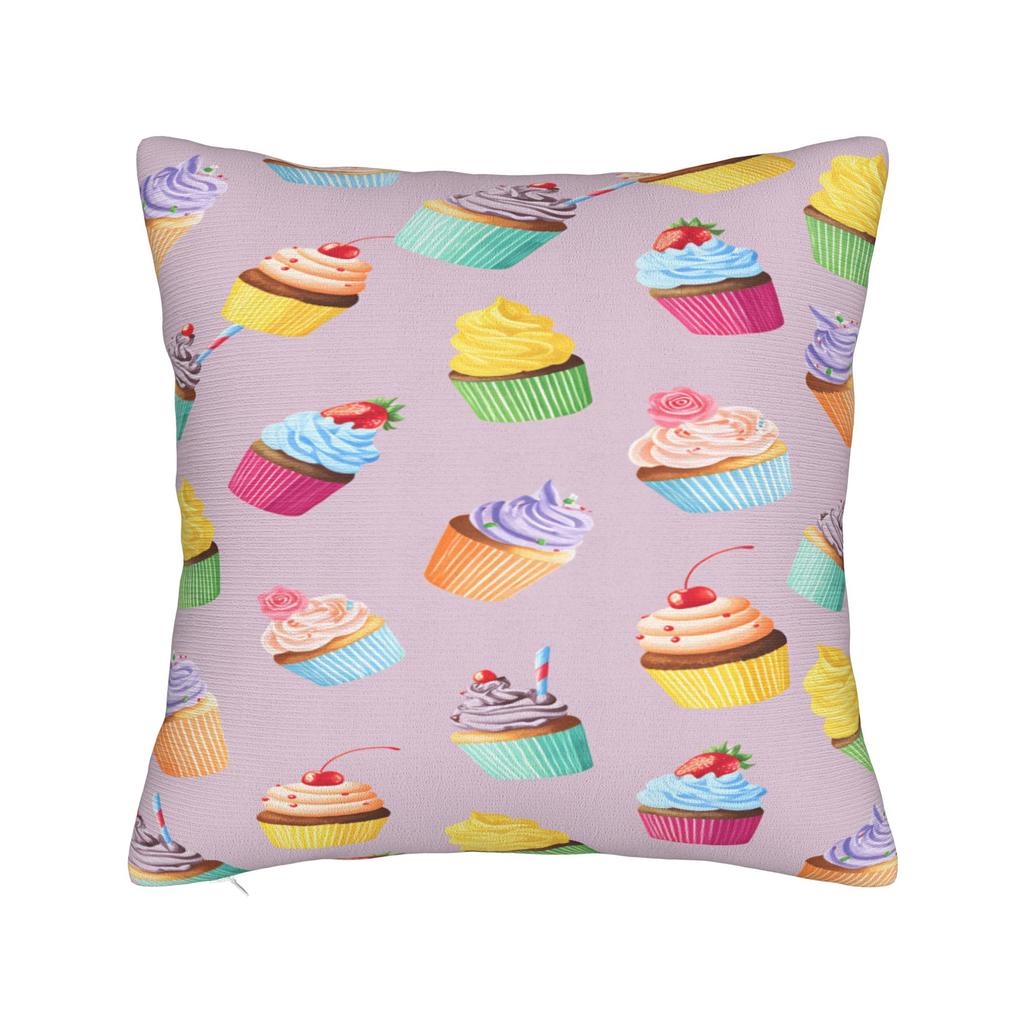 Delightful Cupcake Pillowcases Retro Trendy Pillow Case For Office Car Home Decor Soft Pillow Cover